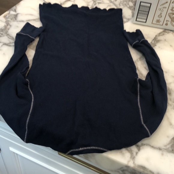 Navy splendid waffle weave. Size medium 3/4 sleeve - Picture 11 of 11
